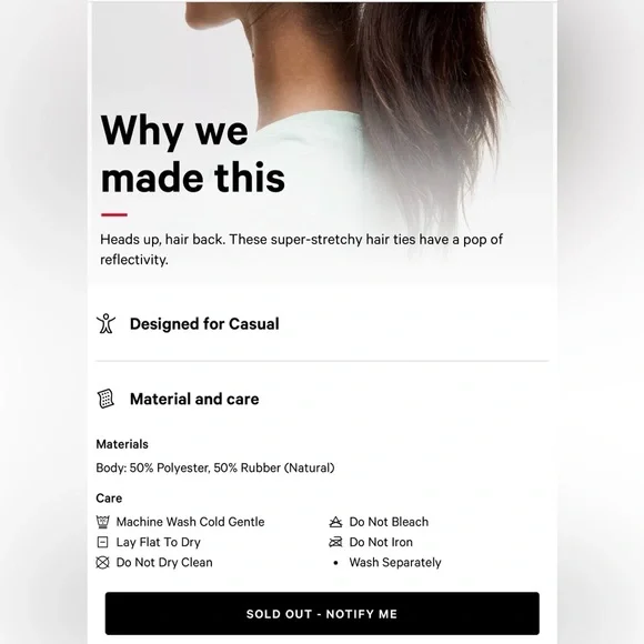 NWT Lululemon 6 Pack Glow On Hair Ties BLK/SLV - Picture 6 of 6